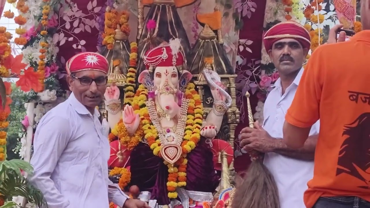 बजरंग दल मेनार 30 वा गणपति महोत्सव रथ यात्रा।#गणपतिविसर्जन 