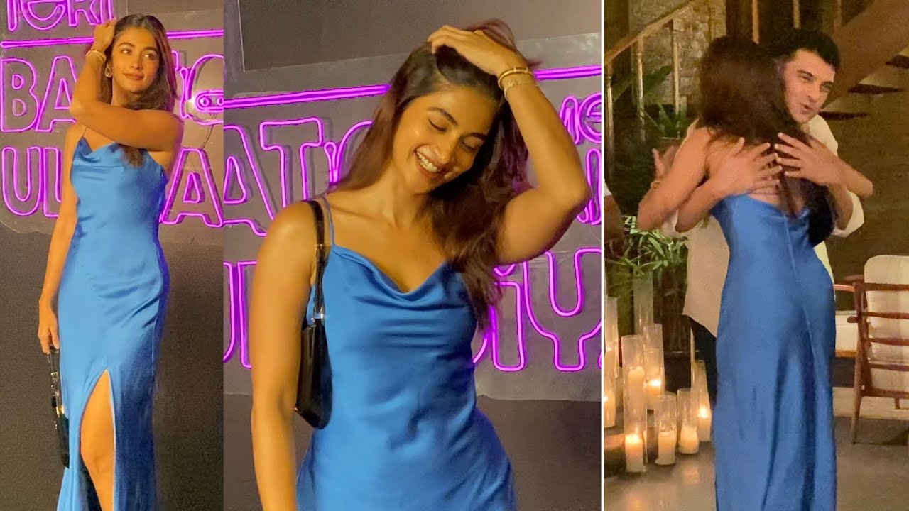 Pooja Hegde Looks Stunning In Silk Blue Outfit | 