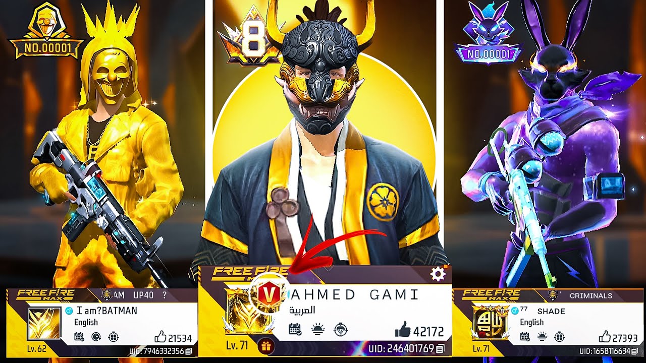 Top 1 Bunny Bundle VS Prime Level 8 Free Fire ID 😱 - Garena Free Fire