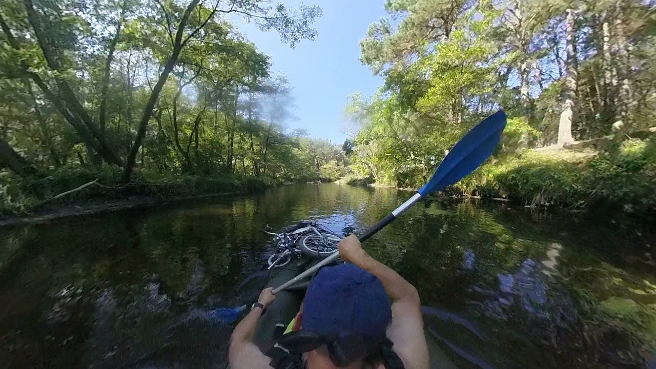 Polski Packraft Yapokraft, packrafting z rowerem - bikerafting Piaśnicą do morza, plaża w Dębkach.