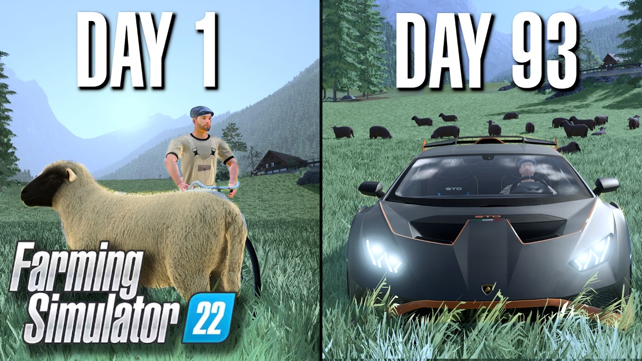 I spent 100 days raising ONLY sheep to EARNING MILLIONS in Farming Simulator 22!