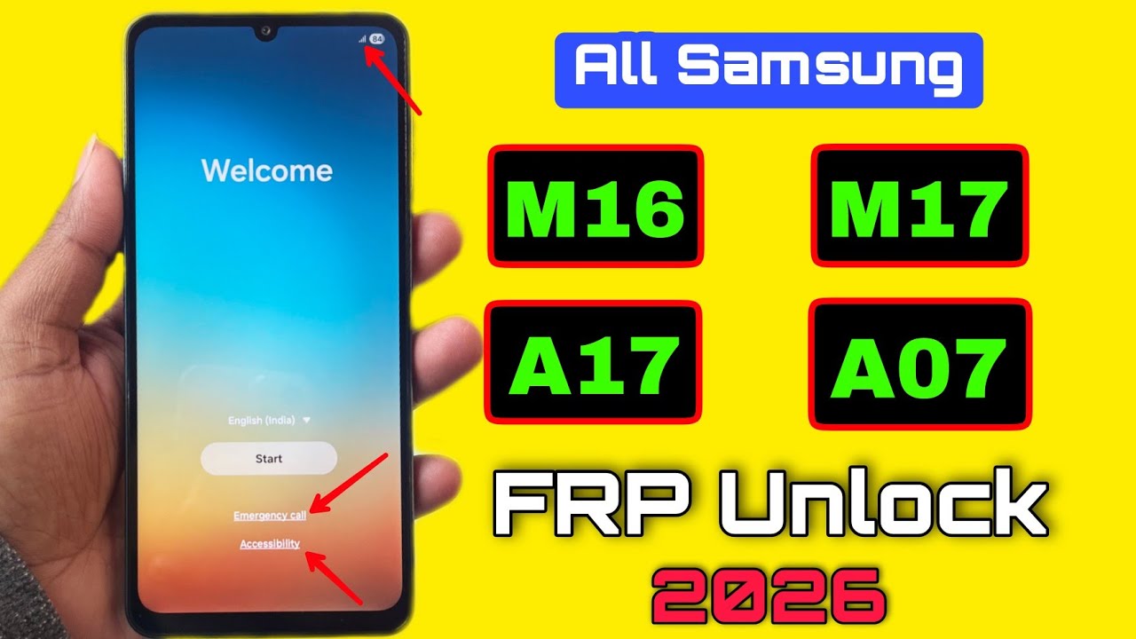 Samsung M16, M17, A17, A07 FRP Bypass 2026 Android 15/16 With PC || Samsung Frp Bypass 2026