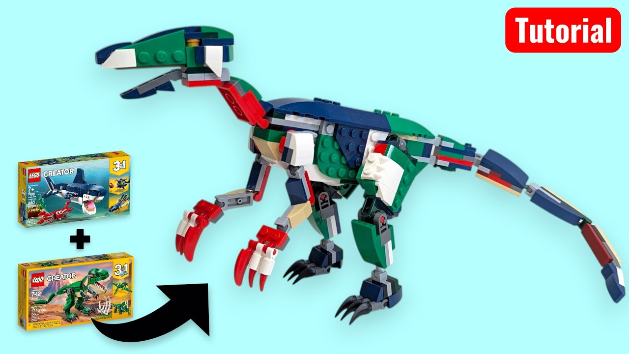 How To Build an Lego Megaraptor using sets 31058+31088