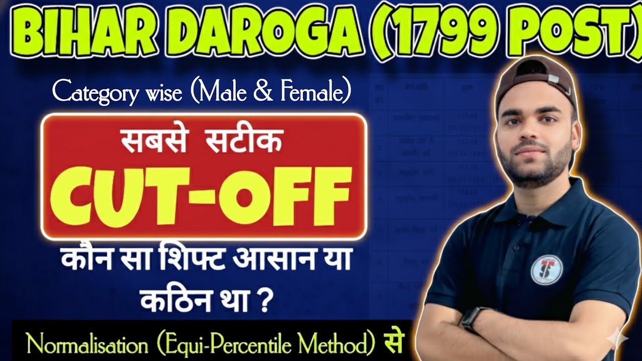 Bihar Daroga 1799 Pre Cut-off || सबसे सटीक कटऑफ || Male & Female || #bihardaroga #cutoff #viral 