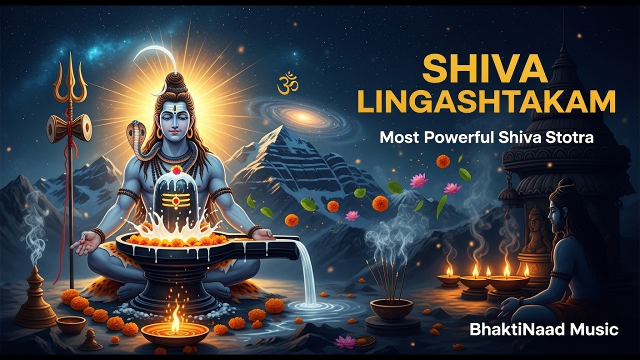 🔱Shiva Lingashtakam | Brahma Muraari Suraarchita Lingam|Pranamami Sadashiva Lingam |BhaktiNaad Music