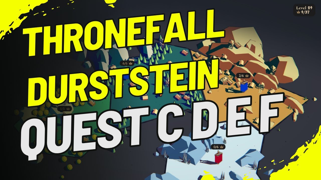 Thronefall - Durststein - Quest C D E F - Walkthrough - No Commentary