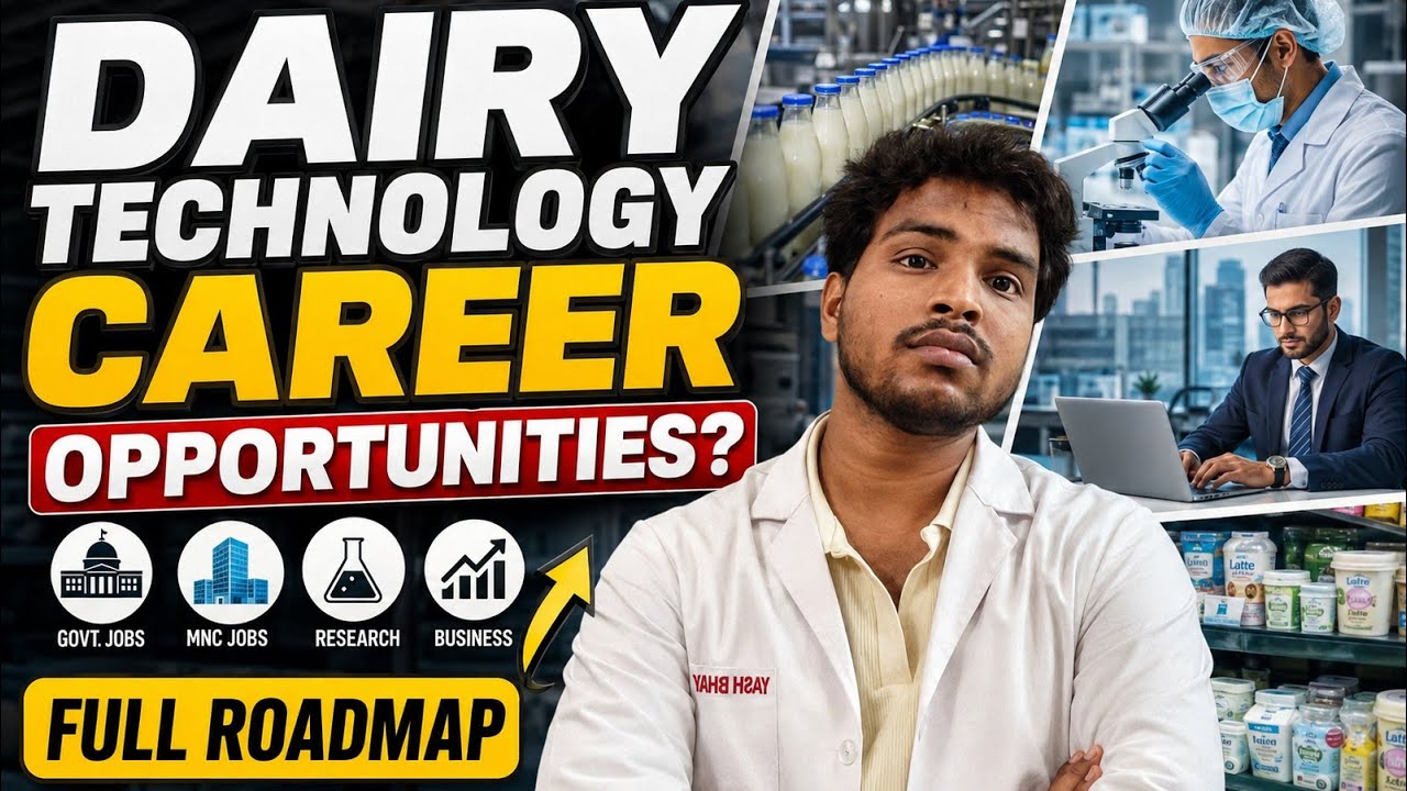 B.Tech Dairy Technology Career Options | Scope, Private sector & Govt Jobs | DUVASU Mathura 🔥