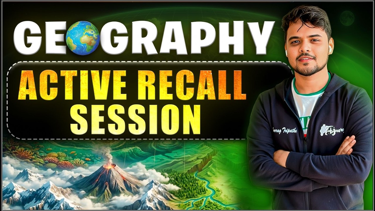 Complete Geography Revision in 2 hour. NDA Geography 2026 Revision. CDS Geography 2026 Revision.