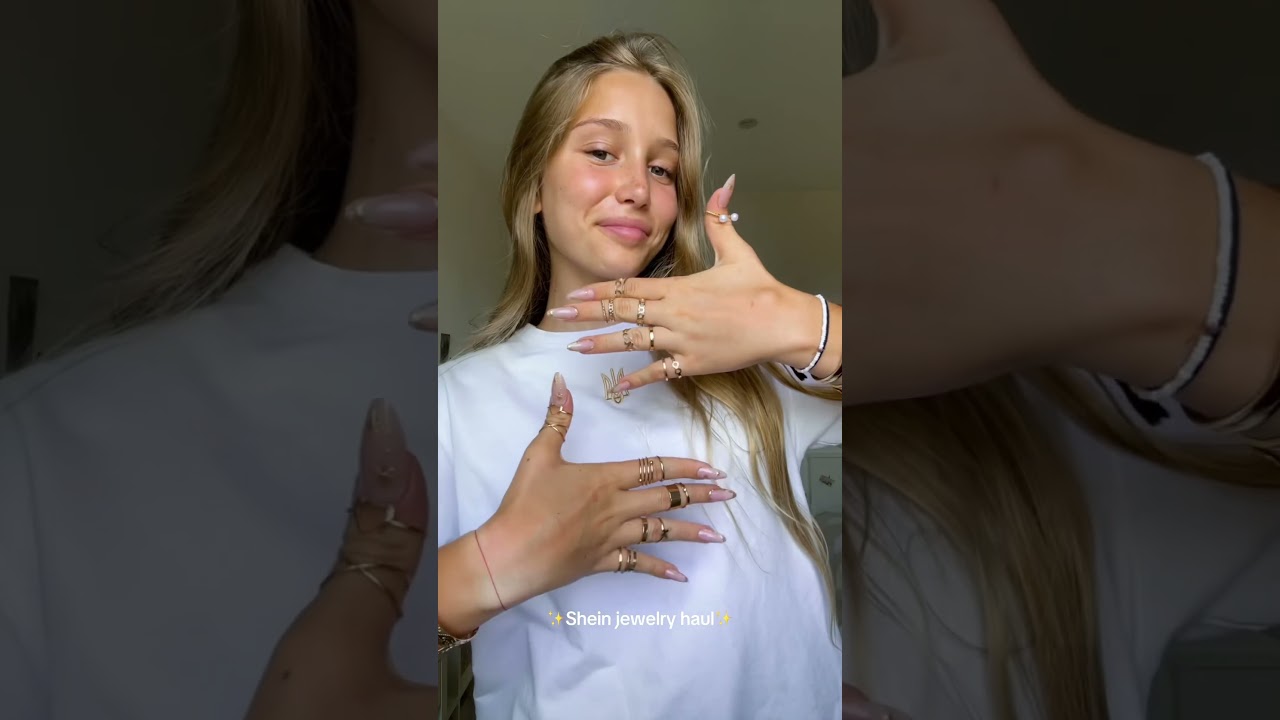 Shein jewelry haul🤍 #shortvideo #youtubeshorts #shein #jewllery #obsessed