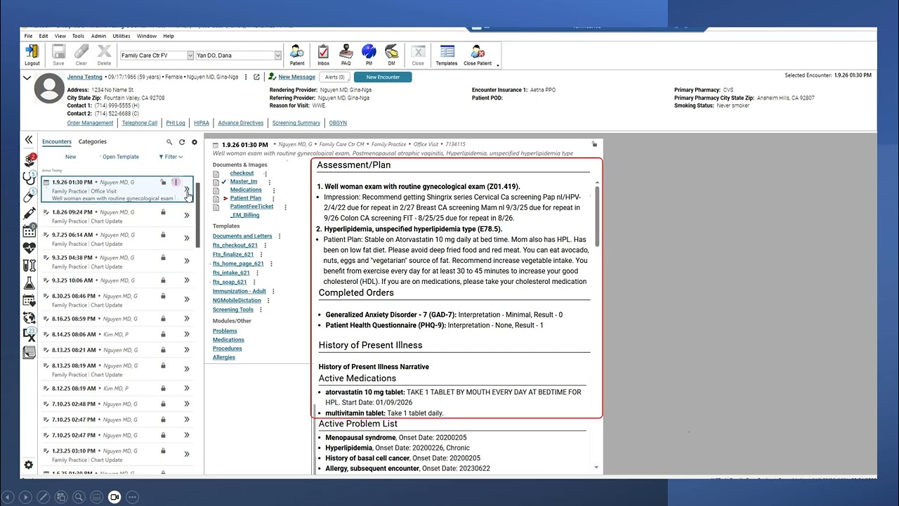NextGen 8 EHR New Expanded Functionality Navigation Workflow
