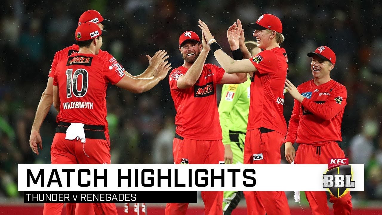 Renegades record first BBL|09 win despite rain, Thunder | KFC BBL|09