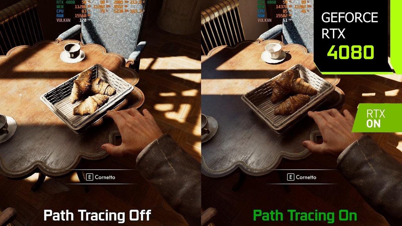 Indiana Jones and the Great Circle Path Tracing On vs Off - Graphics/Performance Comparison