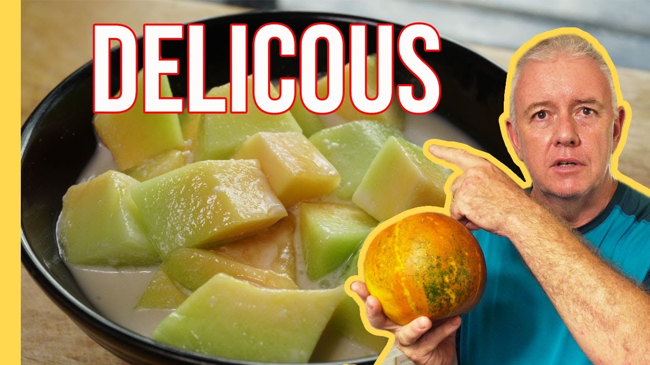 Thai Melon in Coconut Milk - Delicate Delicious Dessert น้ำกระทิแตงไทย