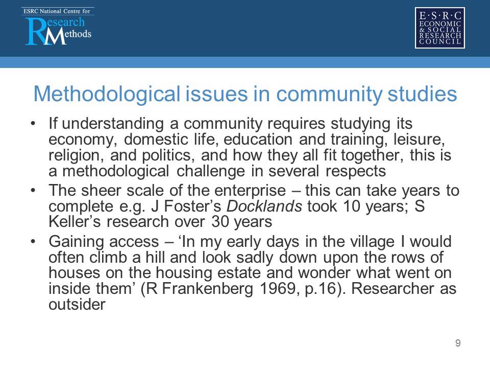 What are community studies by Graham Crow