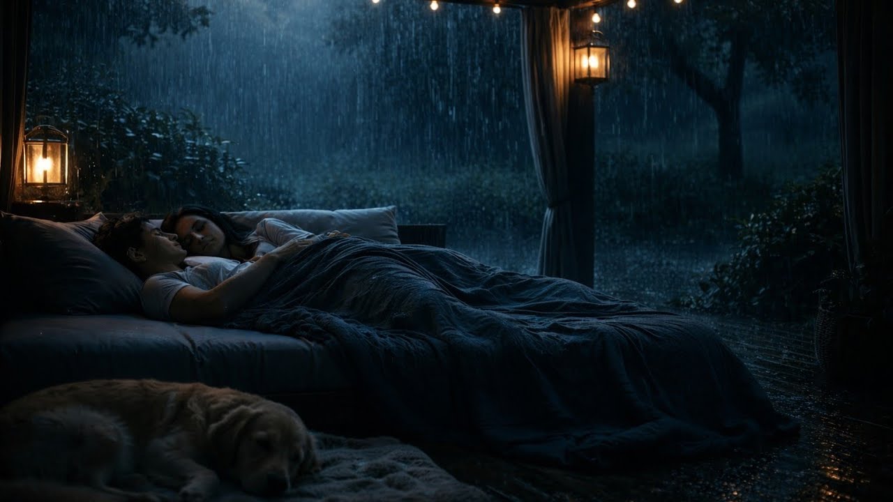 Sleep in Minutes 🌧️ Powerful Rain and Thunderstorm at Night 1 Hour