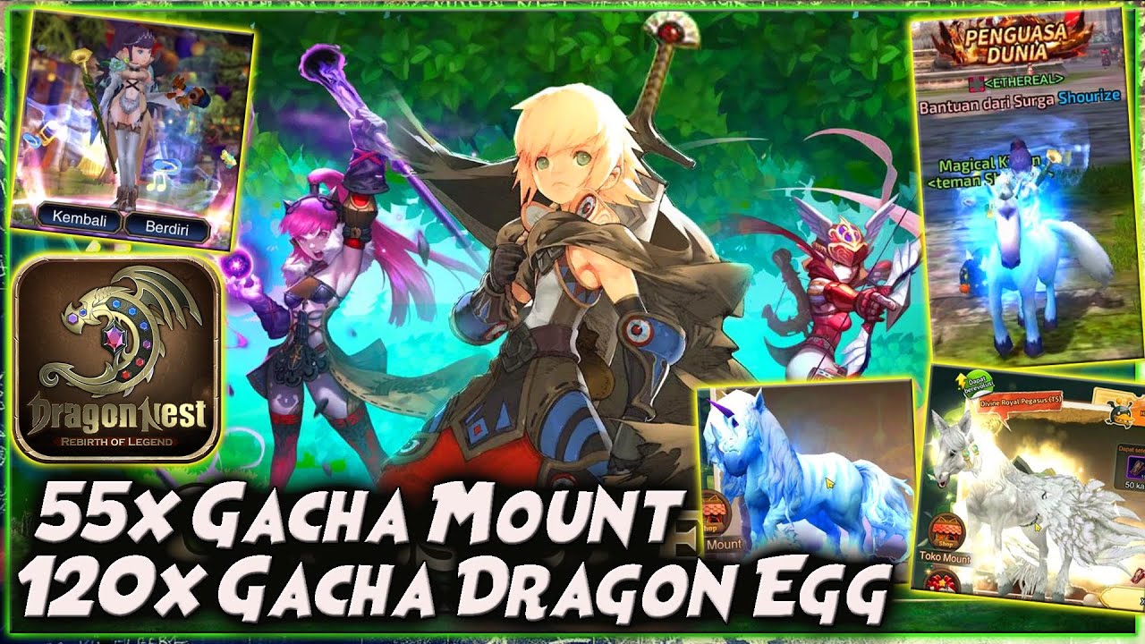 FITUR GACHA: 55x GACHA MOUNT & 120x GACHA DRAGON EGG | MINOTAUR NEST 🔥 DRAGON NEST REBIRTH OF LEGEND