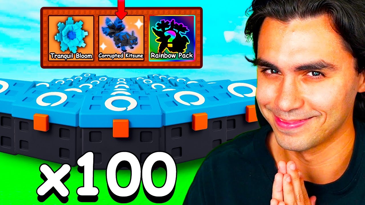 я начал со 100 EXOTIC CORRUPTED BOX в GROW A GARDEN
