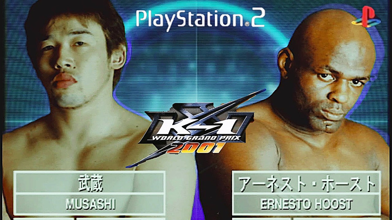 PS2🎮「K-1 WORLD GRAND PRIX 2001」エキシビション戦（COM観戦）武蔵選手VSアーネスト・ホースト選手#k-1