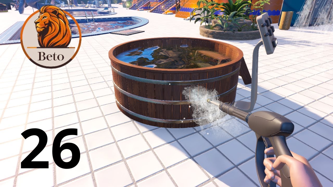 Waterpark simulator #26: je débloque le nettoyeur haute pression et je m'amuse beaucoup trop avec