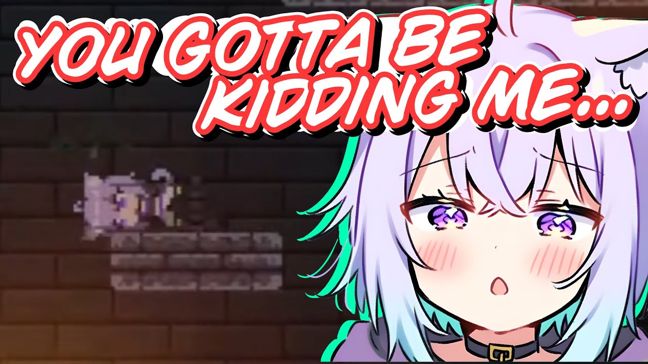 Okayu's PTSD kicks in from seeing Holocure Jump King.