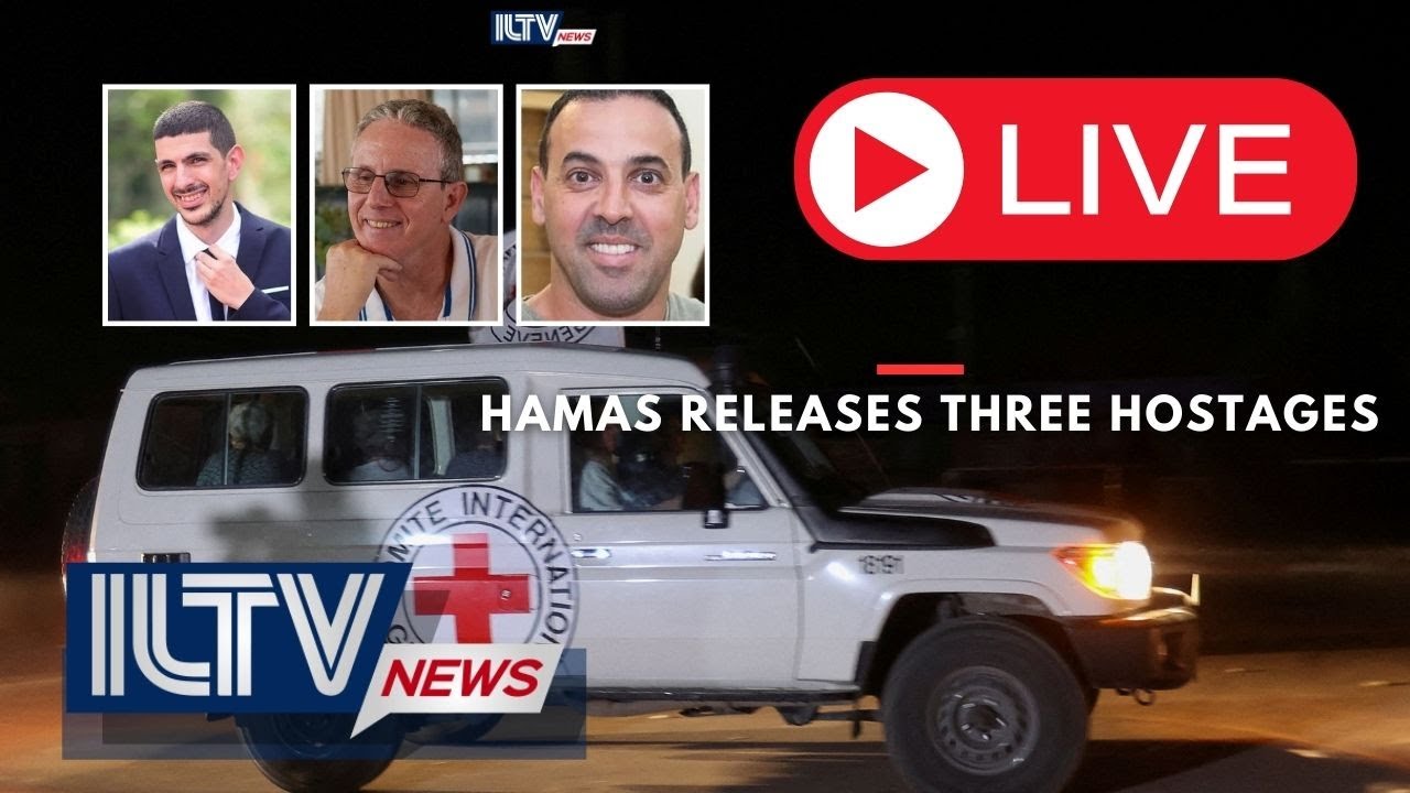 🔴LIVE: 3 Hostages Release -  Eli Sharabi, Or Levy and Ohad Ben Ami