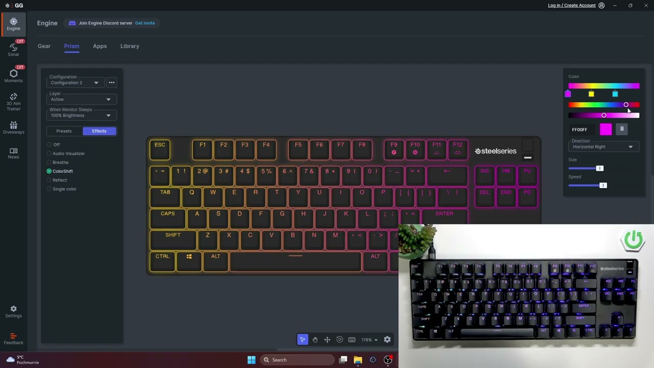 STEELSERIES Apex Pro TKL Gen 3 &mdash; Как изменить цвет RGB-подсветки