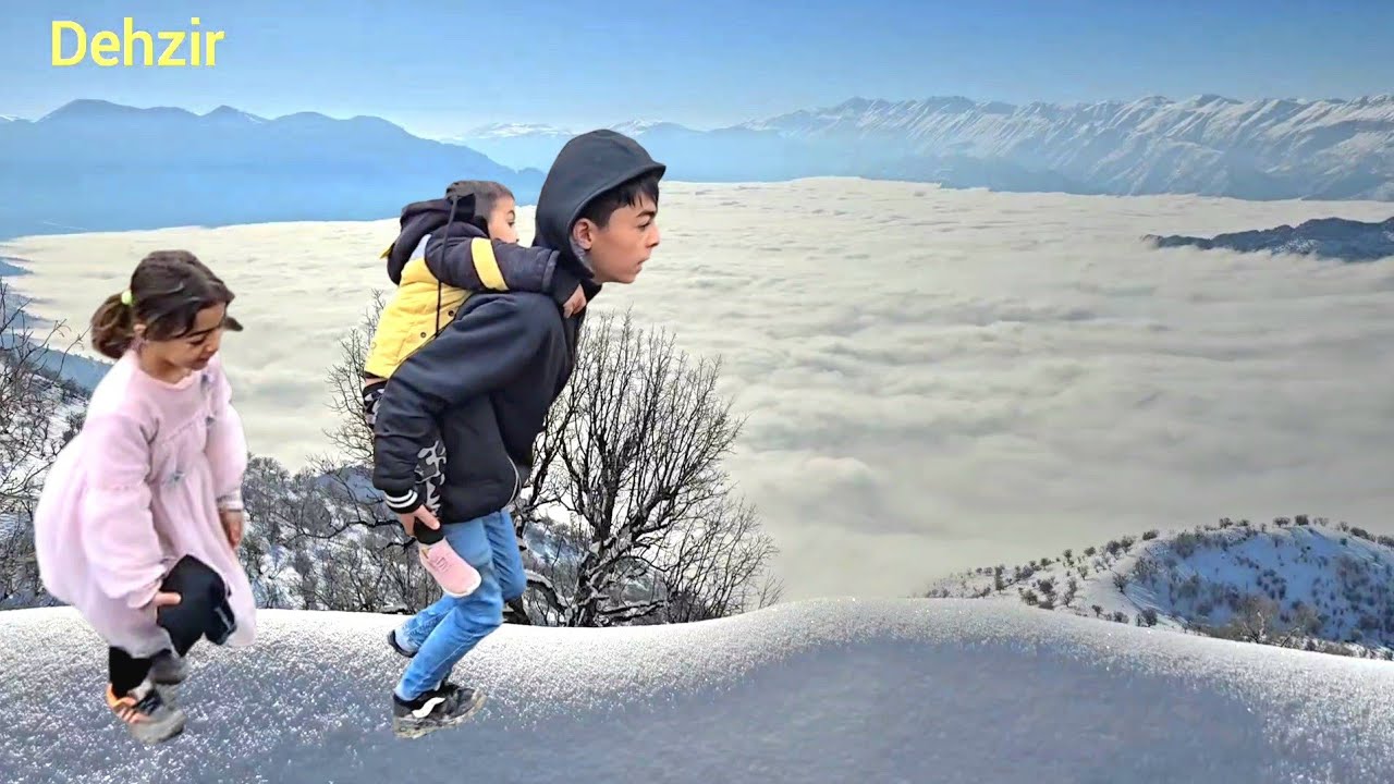 Children's happiness on a trip to the city; buying clothes and playing in the snow with Mr. Qurban