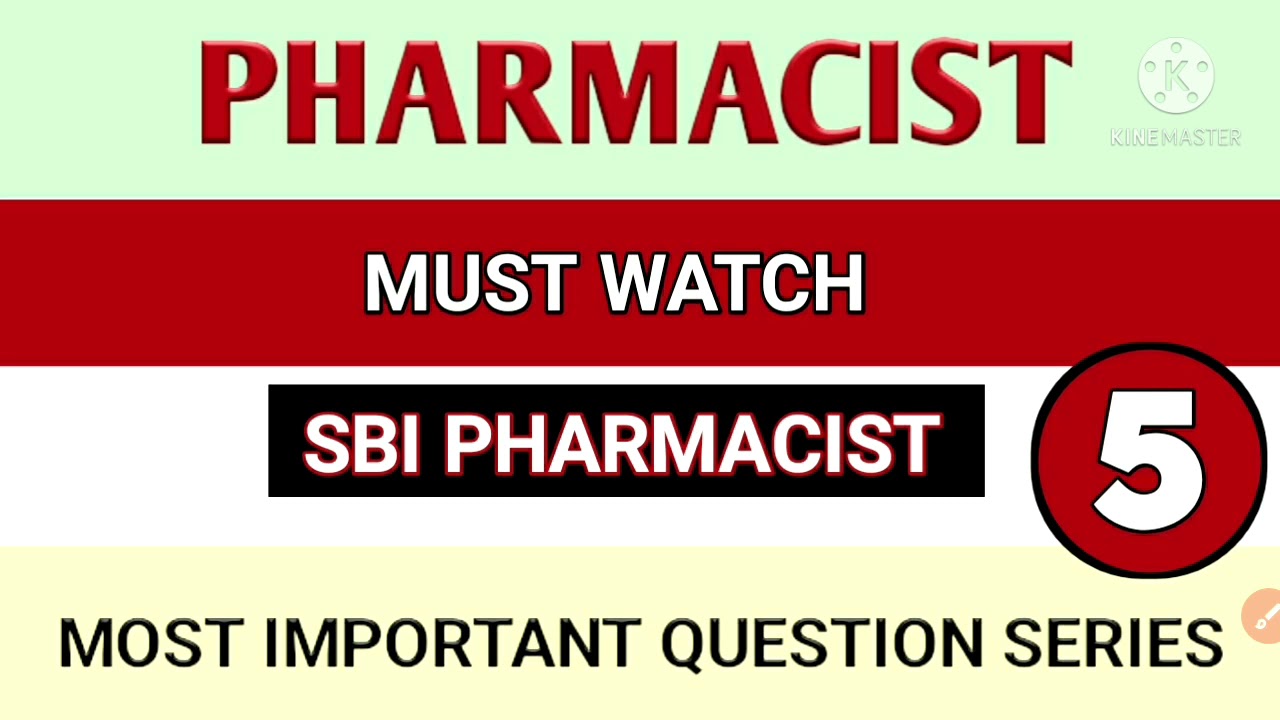 SBI pharmacist exam question series | All pharmacist exam imp. questions