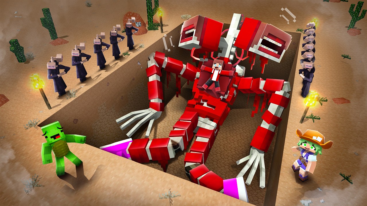 Buried JJ SIREN HEAD is Found by IVY and Mikey - Maizen Minecraft Animation