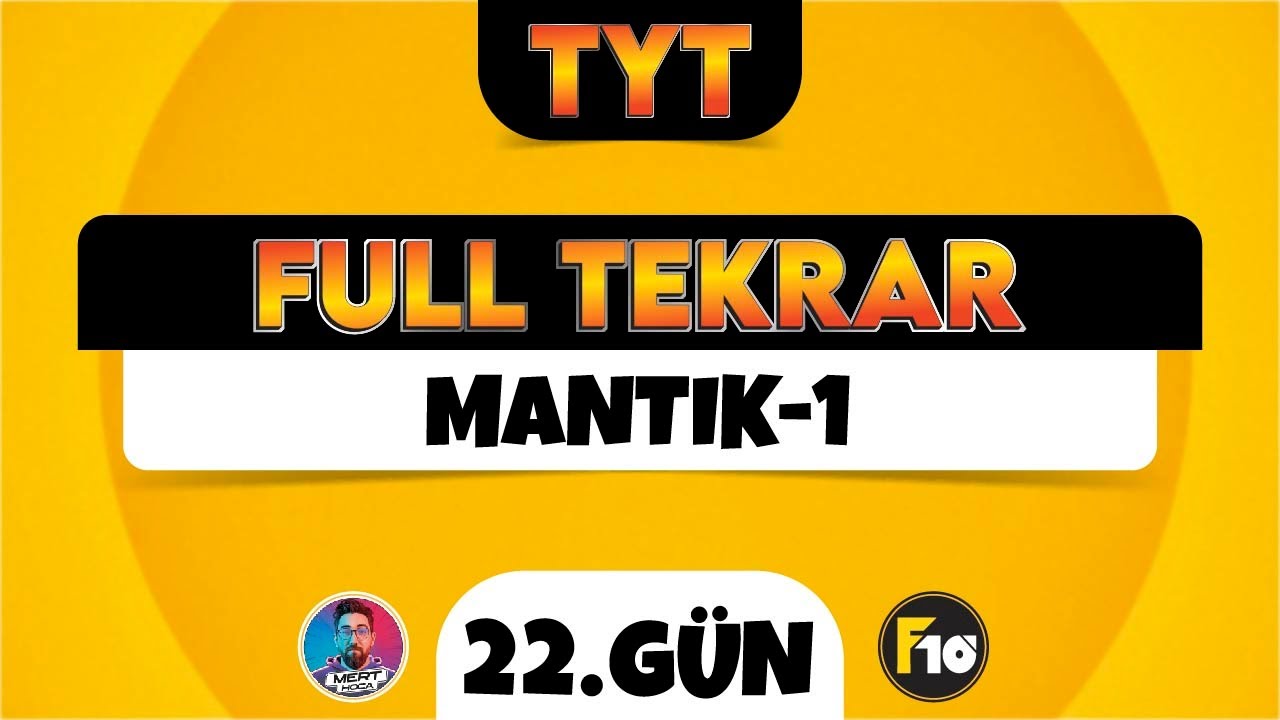 TYT Matematik Full Tekrar Kampı | 22.Gün | Mantık-1 | 2023 | #tytbitsin