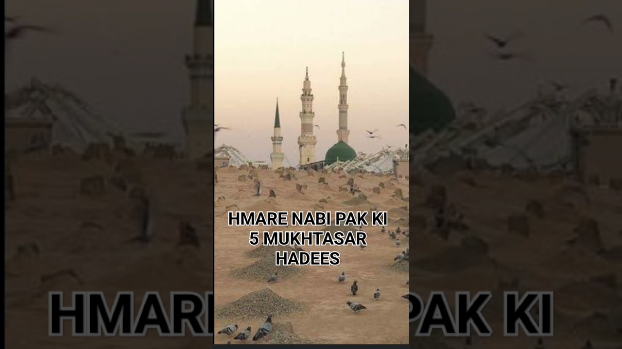 Hamare Nabi Pak Ki 5 Mukhtasar Lekin Pyari Hadees .#nabipak #islam #hadees #allah #zikr #arabic