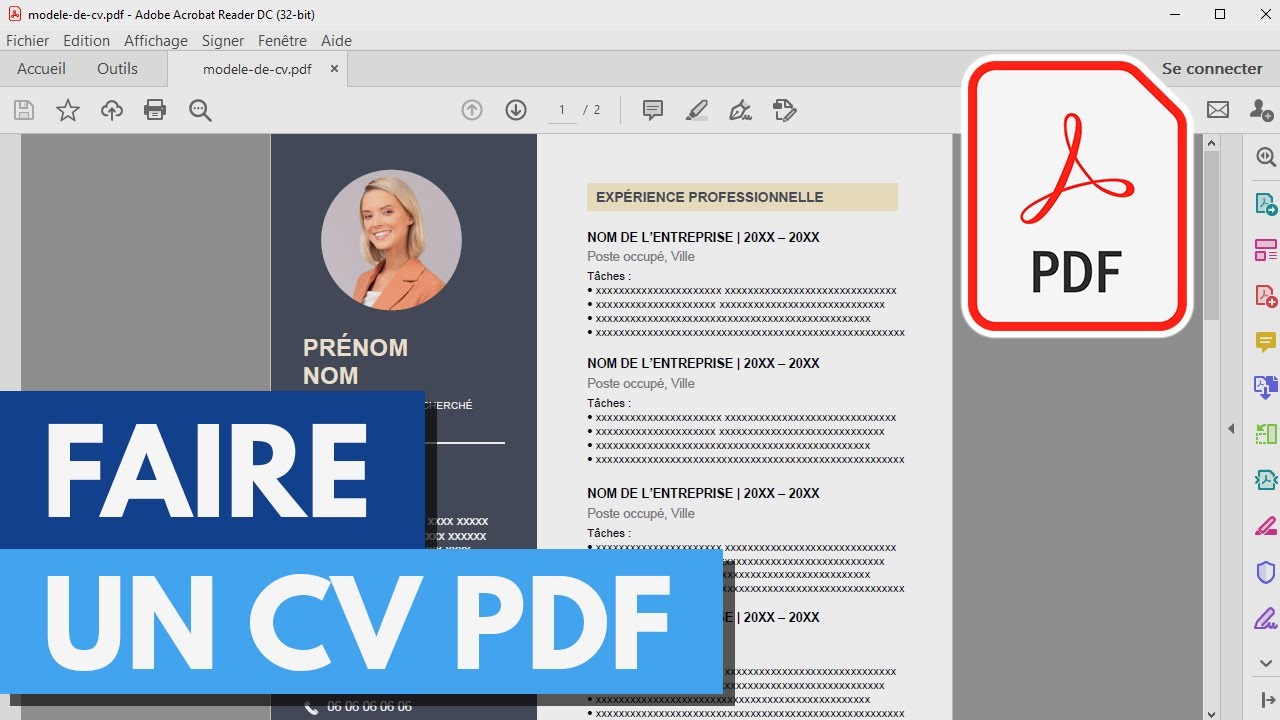 Comment Faire ou Convertir un CV en PDF - Simple et Rapide
