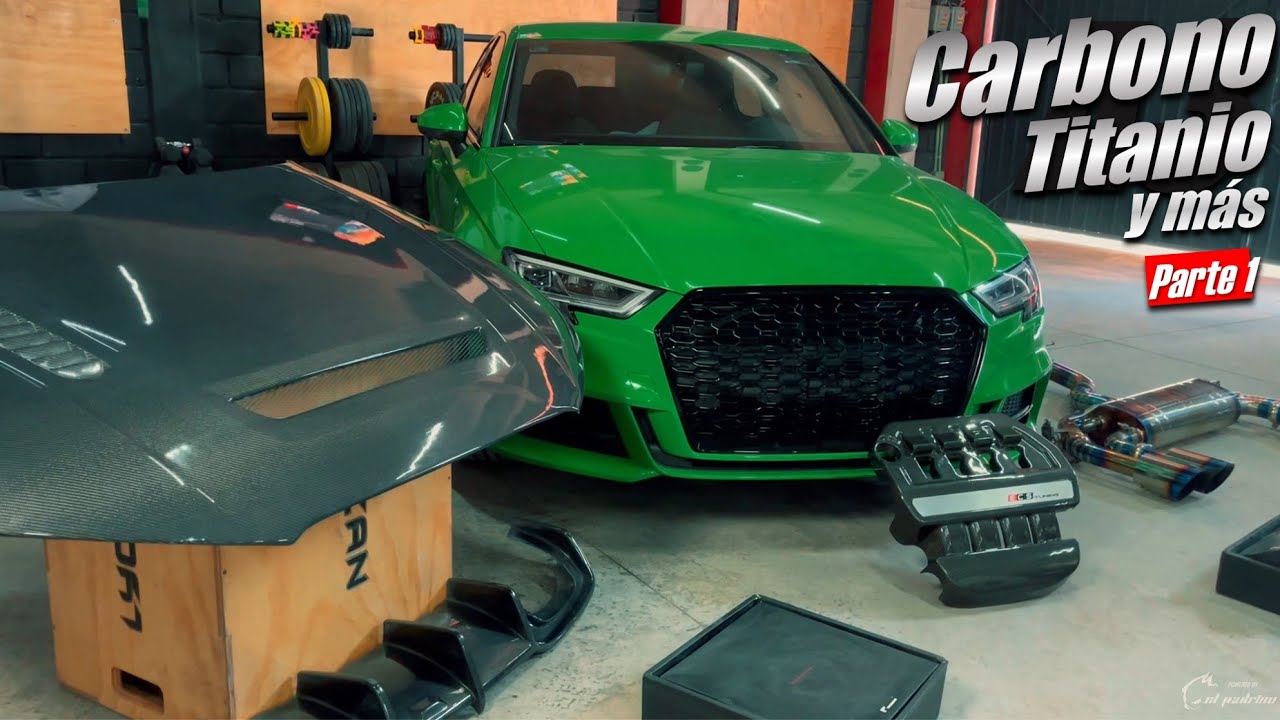 Parte 1: AUDI A3 S-Line | cofre y difusor de carbono, escape de titanio, frenos  y más...