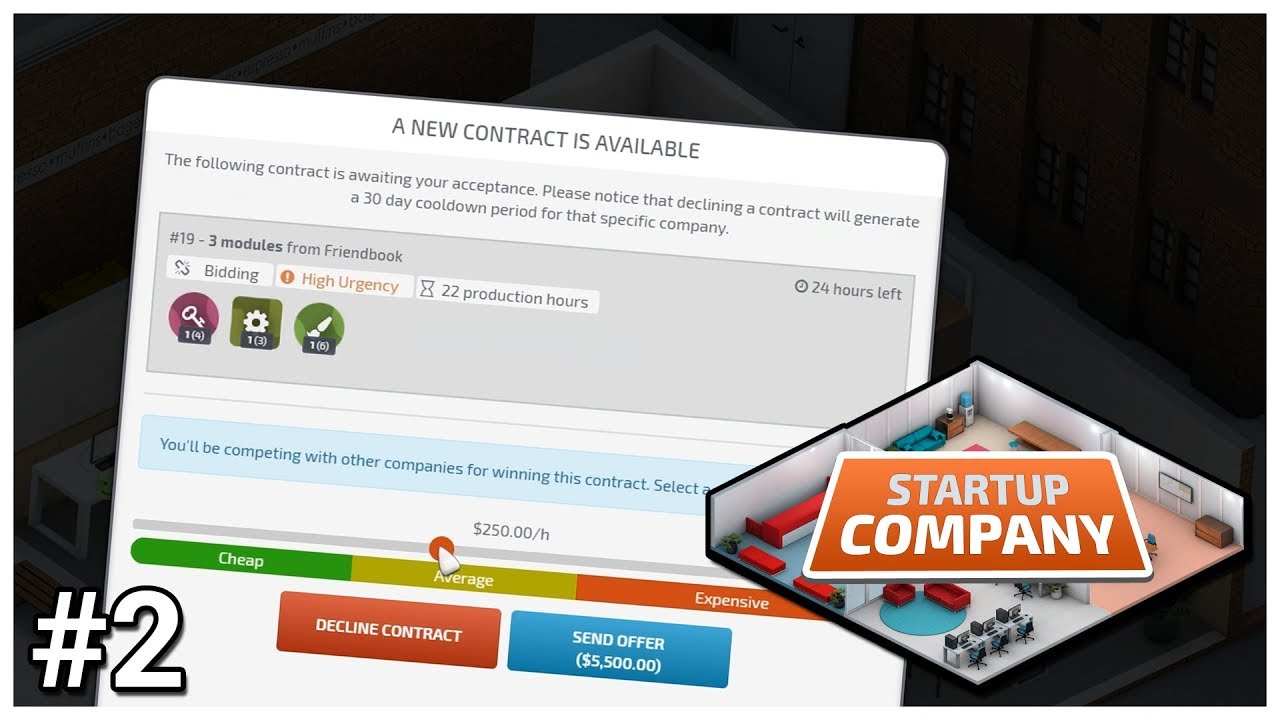 Startup Company [Early Access] - #2 - Contractual Obligations - Let's Play / Gameplay / Construction