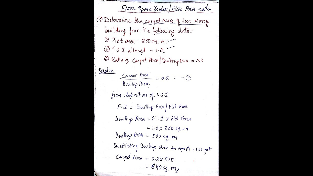 floor space index (FSI)  / floor area ratio (FAR)  - problem 5
