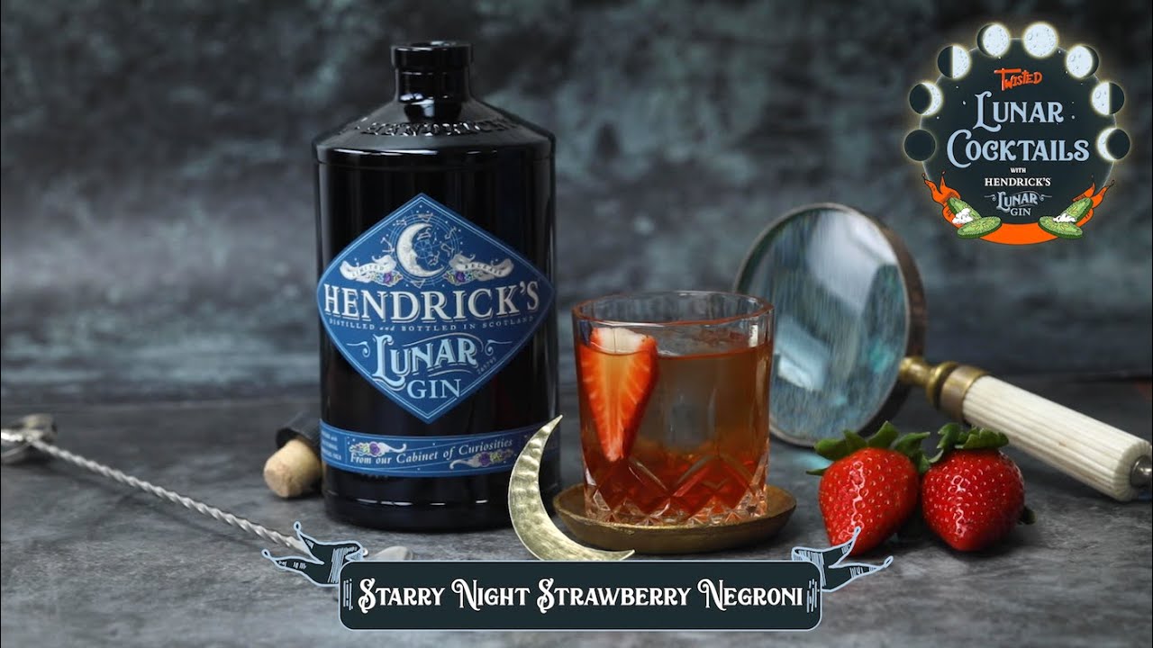 Starry Night Strawberry Negroni with HENDRICK'S LUNAR Gin ✨🌙