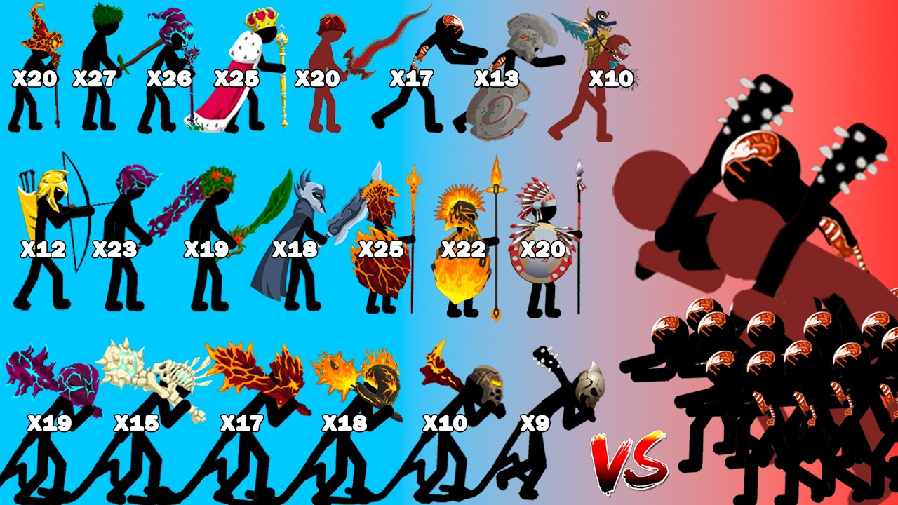 Giant And Zombie Leader Vs Ultimate Stick Army figures In Stick War Legacy - Who Will Win?