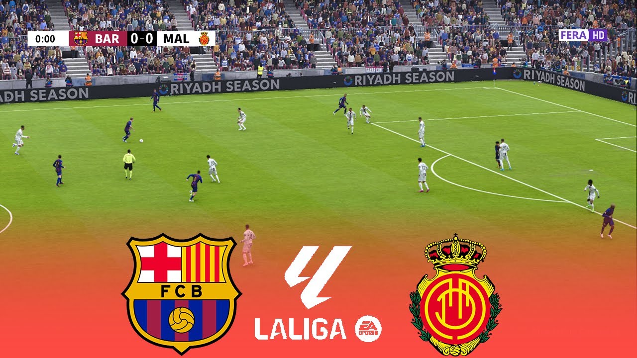 BARCELONA vs MALLORCA Live | La Liga 2026 | 07 February 2026 | Simulation PES 2021 Gameplay