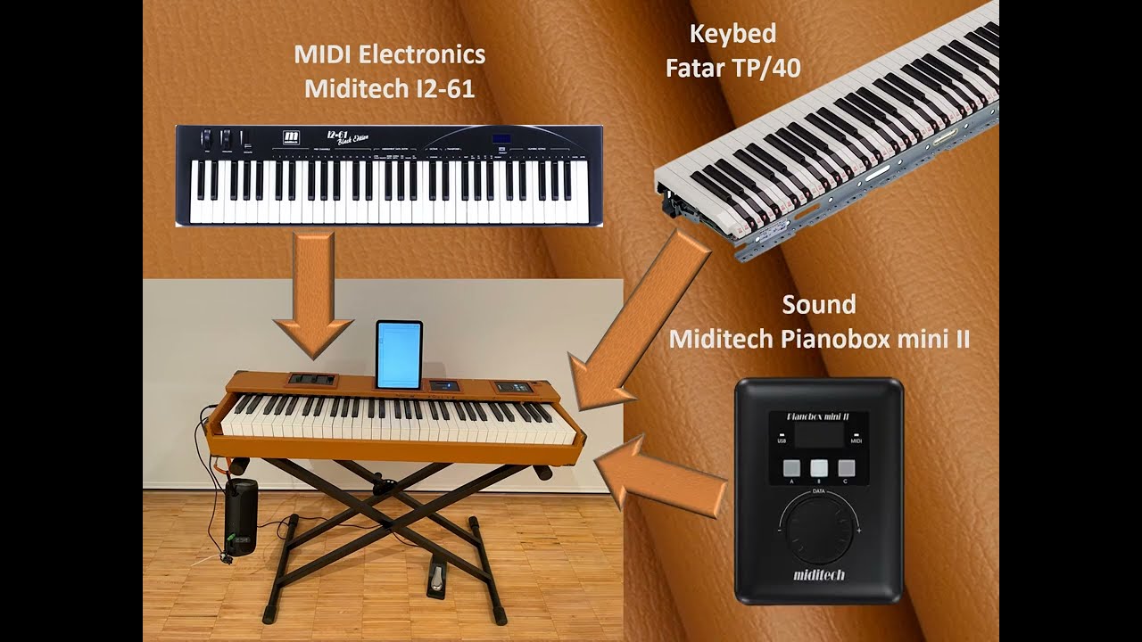 DIY 61 keys digital piano with graded hammer action