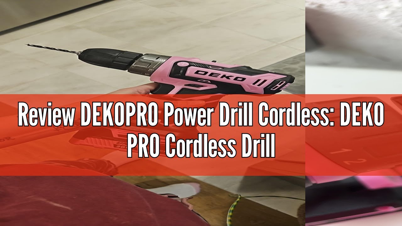 Review DEKOPRO Power Drill Cordless: DEKO PRO Cordless Drill 20V Electric Power Drill Set Tool Drill