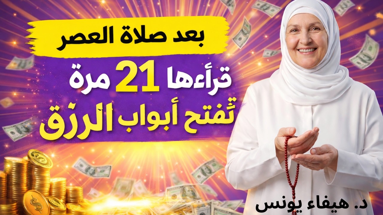 بعد صلاة العصر اقرأ سورة شعبان ٢١ مرة | تُفتح أبواب الرزق | د. هيفاء يونس