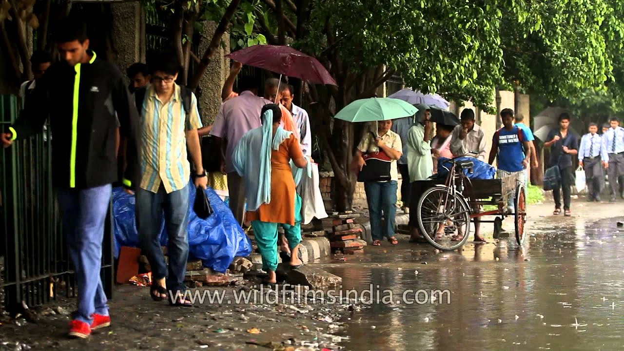 The way to Aiims Metro Station flooded