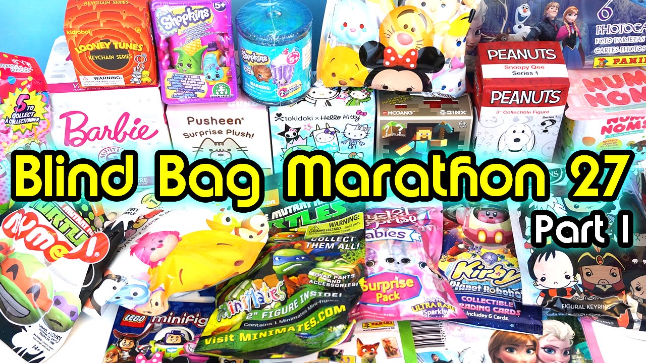Surprise Blind Bag Marathon 27 - Part1 - Kidrobot, Disney Frozen, Tsum Tsums, Shopkins, TMNT & MORE!