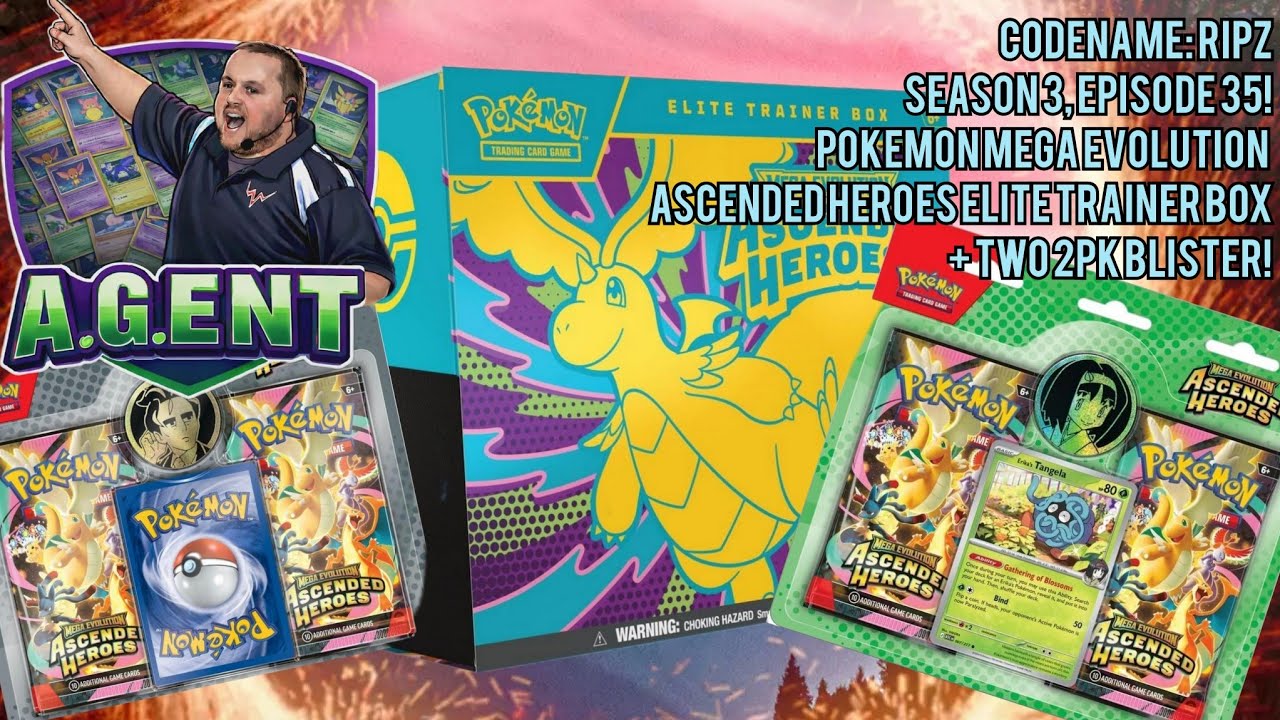 Codename RIPZ Episode 35! Pokémon Ascended Heroes ETB + 2pk Blisters!