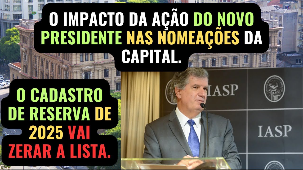 O CADASTRO DE RESERVA DE 2025 VAI ZERAR A LISTA. Escrevente TJSP 2025 capital e Grande S&atilde;o Paulo.