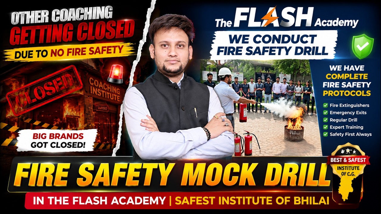 Fire Safety Mock Drill at The FLASH Academy | Safest Coaching Institute in Bhilai