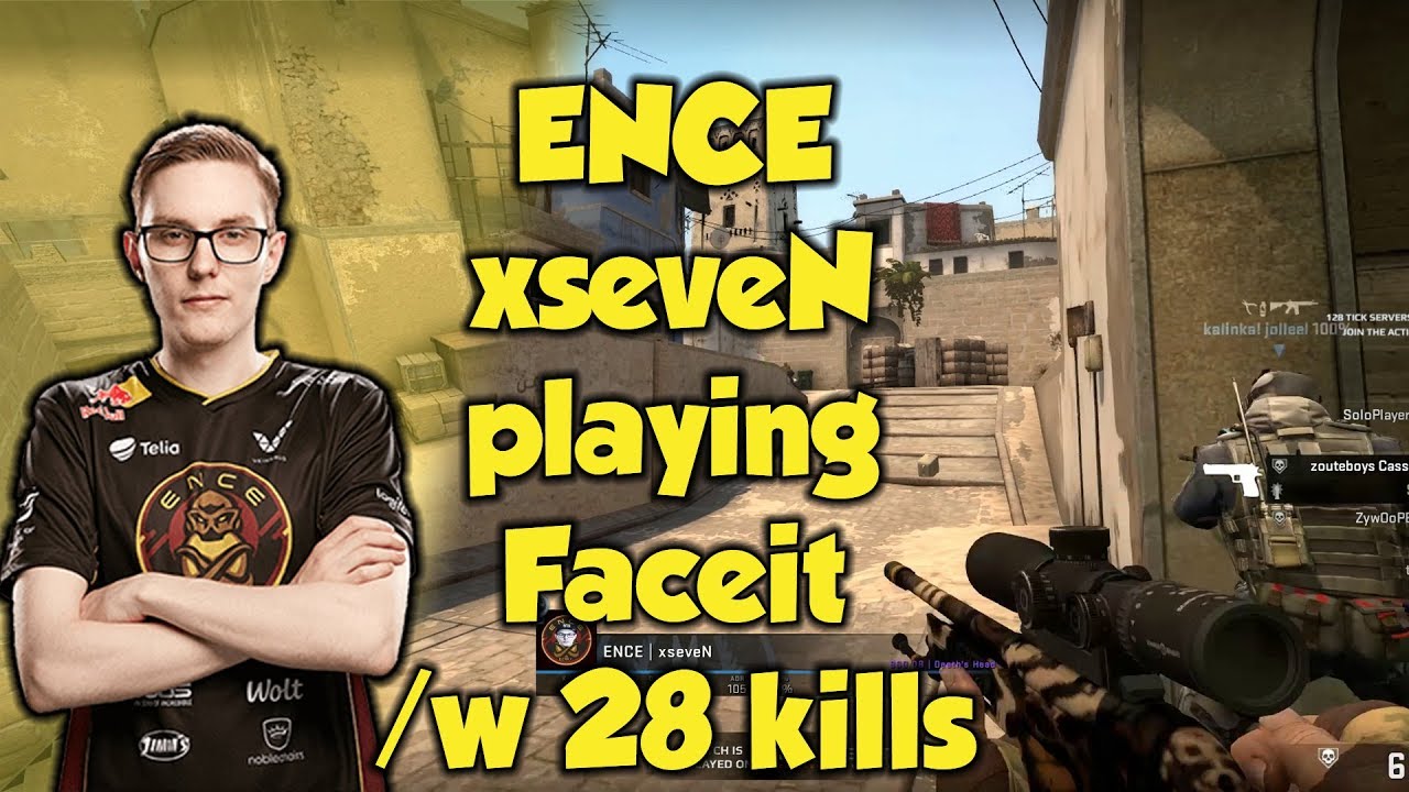 CS:GO - ENCE xseveN playing Faceit with 28 kills * Mirage