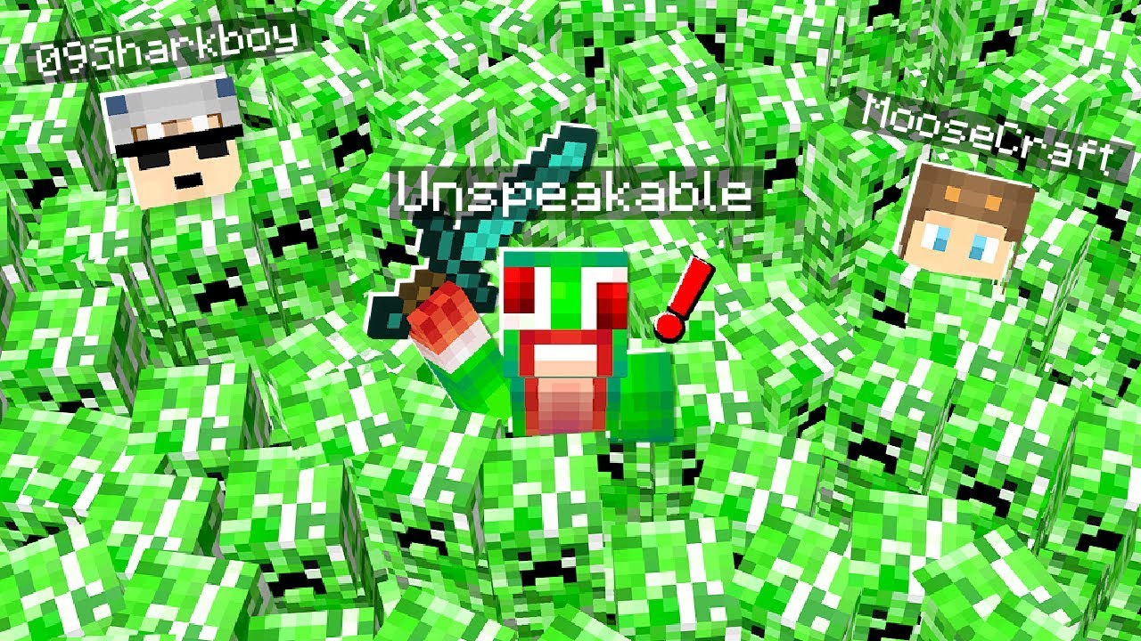 MINECRAFT HAUNTED HOUSE HIDE AND SEEK! (With UNSPEAKABLE & SHARK)