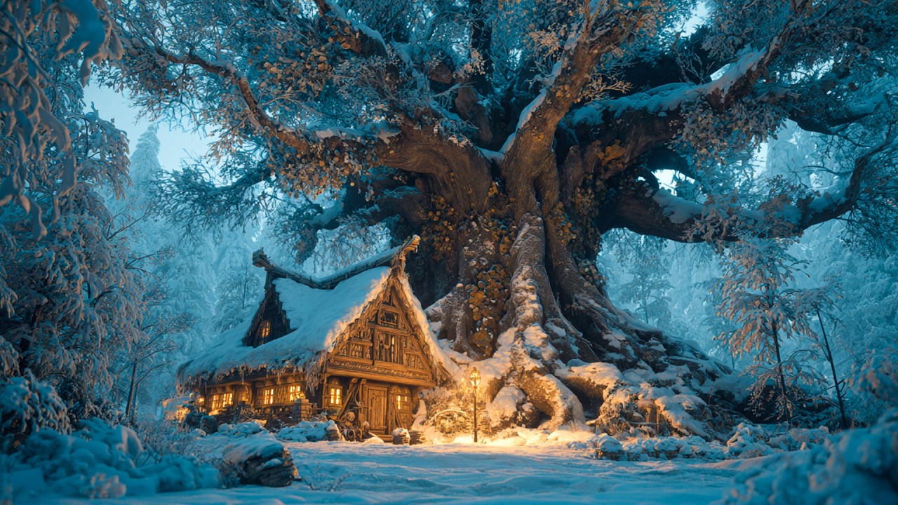 Old Oak Guardians of a Snowy Kingdom | Medieval Fantasy Music for Sleep