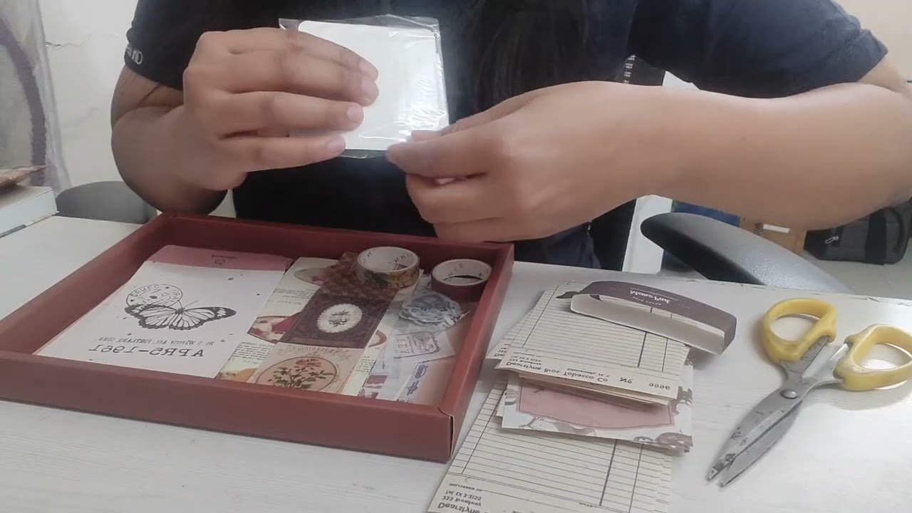 Vintage scrapbook stickers pack *Meesho* unboxing 